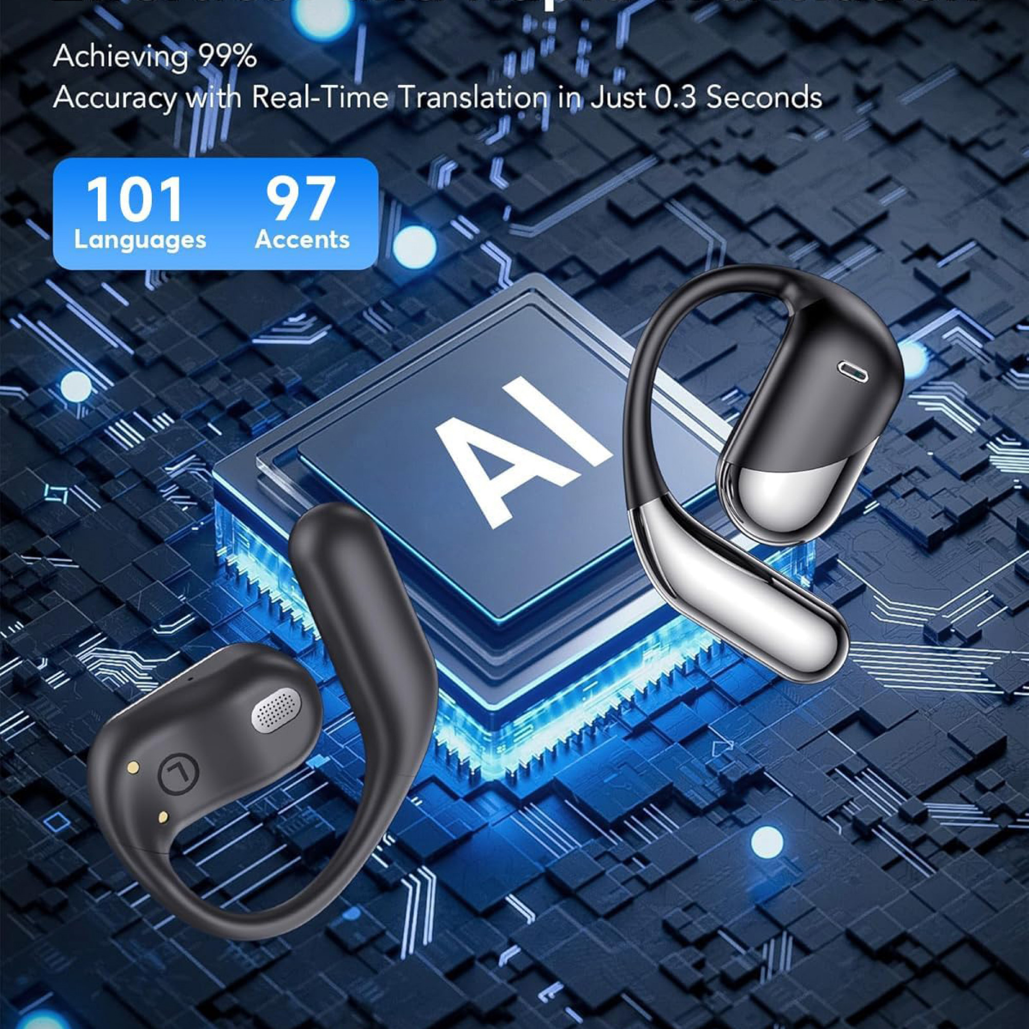 Беспроводные наушники-переводчики Paekole Translation Earbuds Real Time